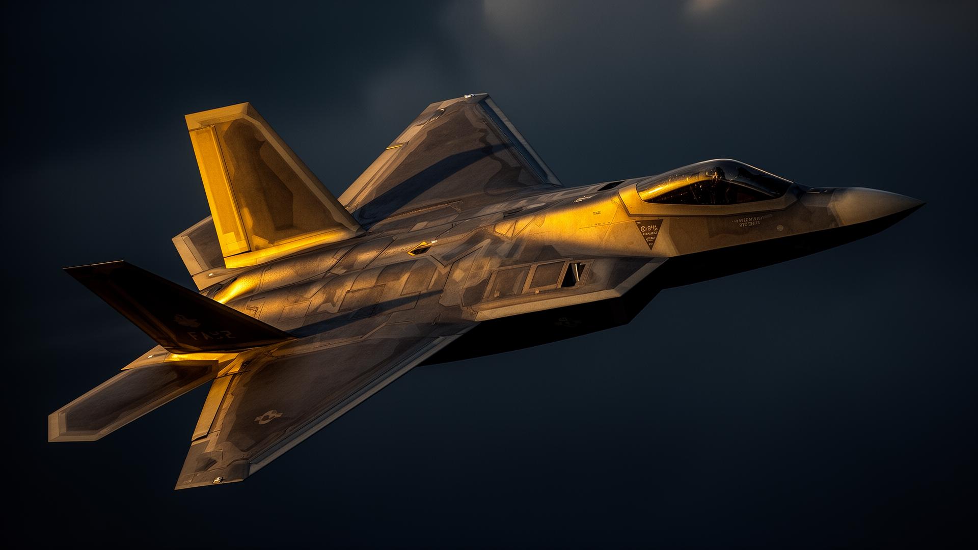 F-22 Raptor fighter jet — military precision